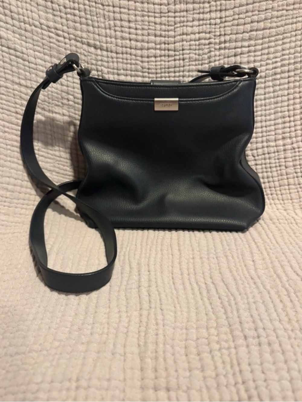 Vintage Esprit Navy Blue Pebbled Shoulder Bag